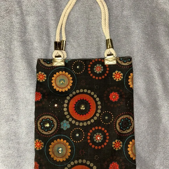 Vintage old navy  Chic Multicolor Patterned Tote Bag - Picture 2 of 4